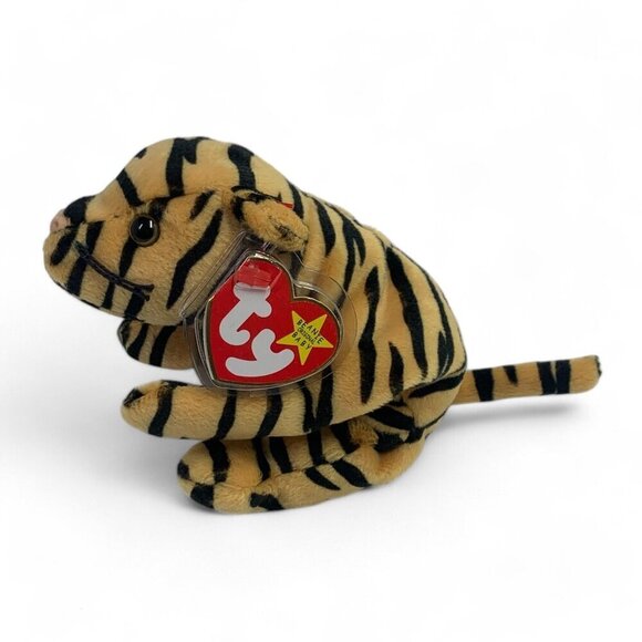 TY Beanie Babies "Stripes" The Tiger 8" Plush Toy Collectible 1995 NWT - Picture 4 of 6
